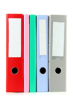parlak office klasörler üzerinde beyaz izole