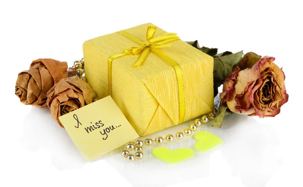 Romantic parcel isolated on white — Stock Photo, Image