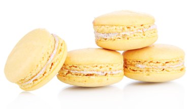 beyaz izole yumuşak macaroons