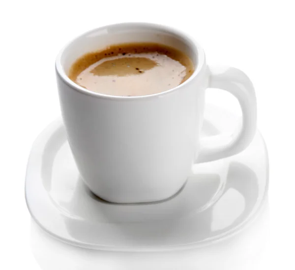 Tasse Kaffee, isoliert auf weiß — Stockfoto
