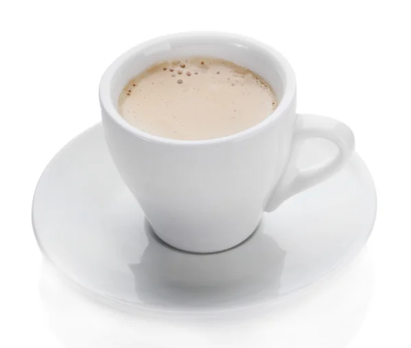 Kopje koffie, geïsoleerd op wit — Stockfoto