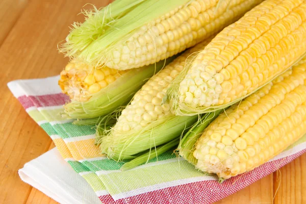 Fresh corn vegetable on wooden table — Stock Photo, Image