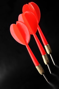 Darts isolated on black
