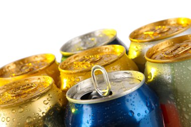 metal teneke üzerinde beyaz izole