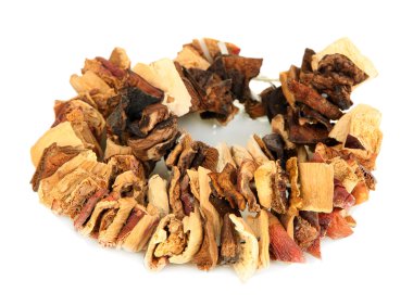 kurutulmuş mantar beyaz izole katarı