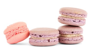 beyaz izole yumuşak macaroons