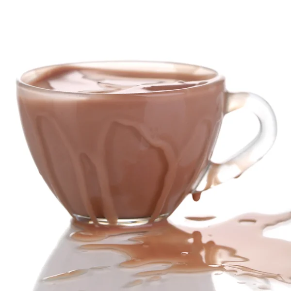 Choklad splash isolerad på vit — Stockfoto
