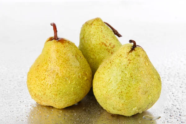 Pears on metal background — Stock Photo, Image