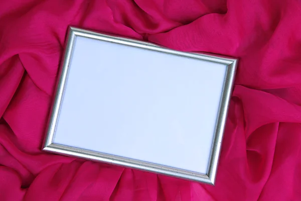 Empty frame on beautiful silk background — Stock Photo, Image