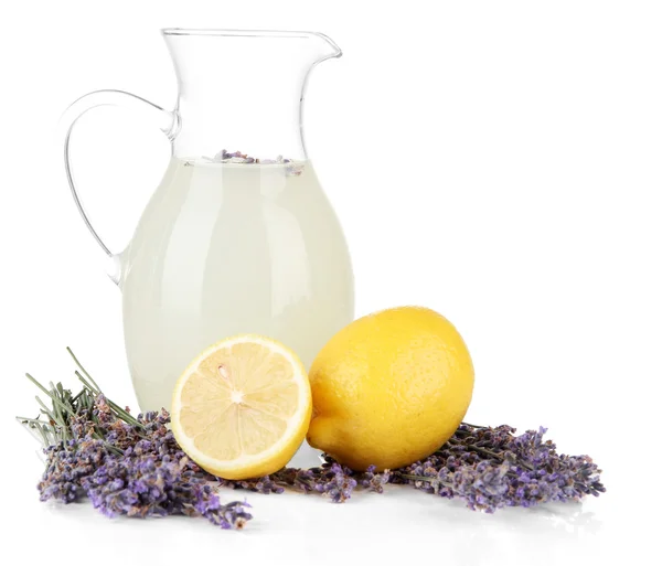 Лавандовий лимонад, ізольований на білому — стокове фото