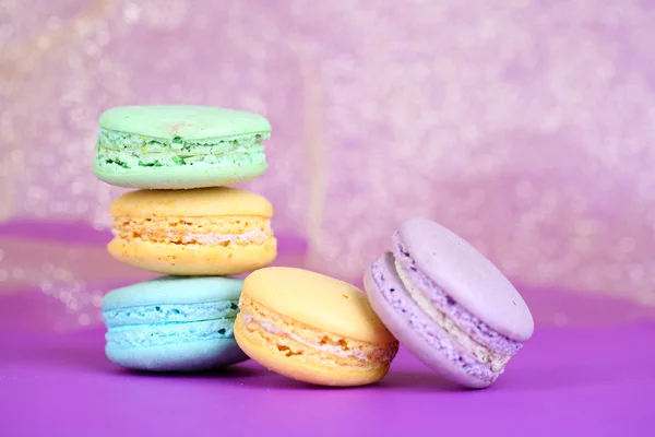 Macaroons on fabric background — Stock Photo, Image