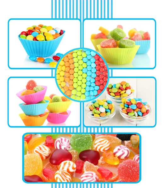 Collection of colorful candies — Stock Photo, Image