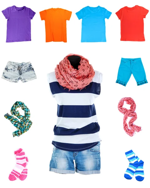 Collage of different modern clothes — Stock Photo, Image