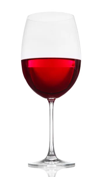 Glass of wine on gray background — Stock Photo, Image