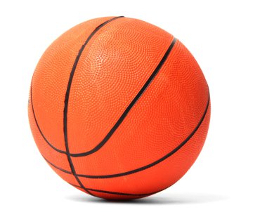 Beyazda izole edilmiş basketbol topu