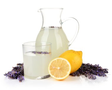 Lavanta limonata, üzerinde beyaz izole