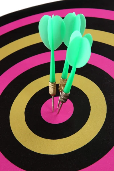 Zielscheibe mit Darts aus nächster Nähe — Stockfoto