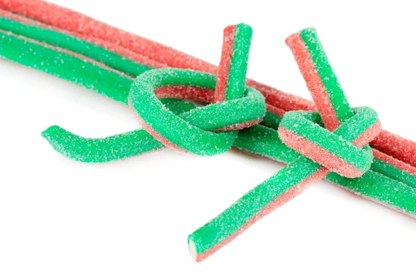 Bonbons à la gelée sucrée isolés sur blanc — Photo