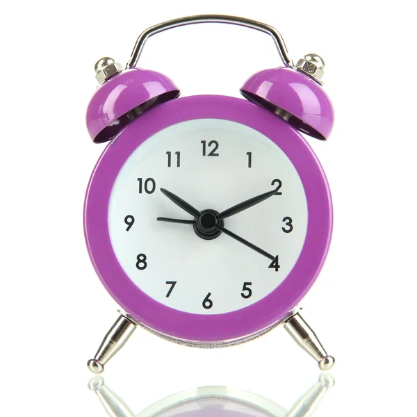 Retro alarm clock, isolated on white — Stock Photo, Image