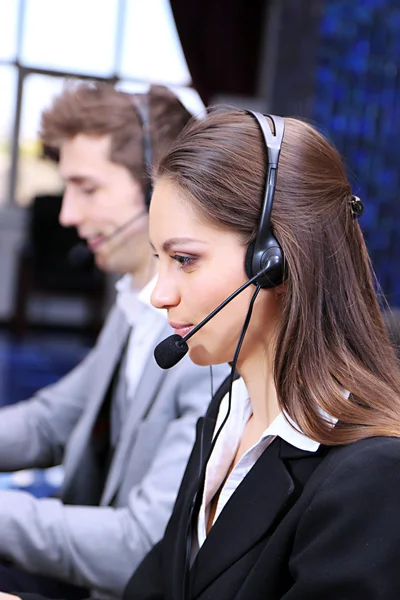 Callcenter operatörer på wor — Stockfoto