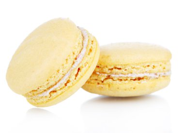 beyaz izole yumuşak macaroons