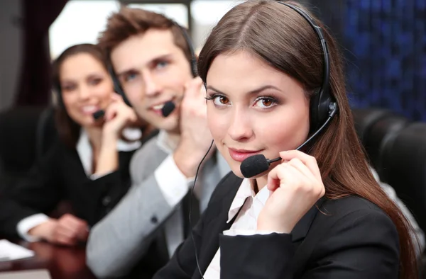 Callcenter operatörer på wor — Stockfoto