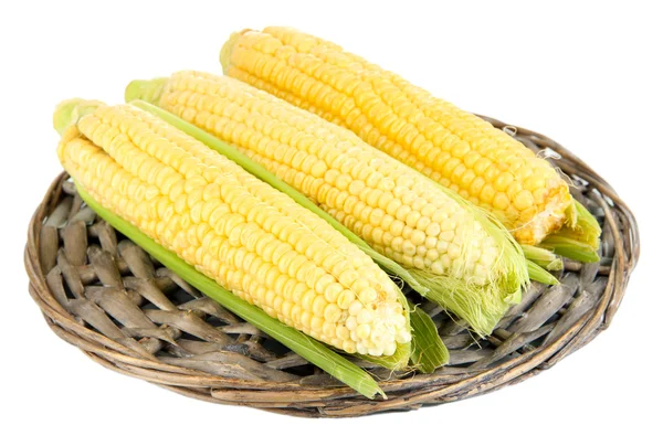 Fresh corn vegetable isolated on white — Stock Photo, Image