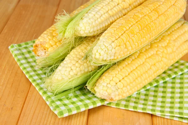 Fresh corn vegetable on wooden table — Stock Photo, Image