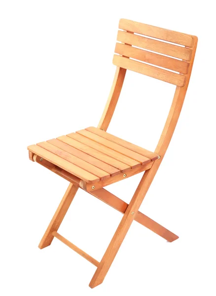白で隔離される木製の椅子 — Stock fotografie