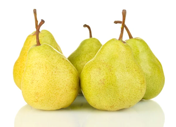 Ripe pears isolated on white — Stock Photo, Image