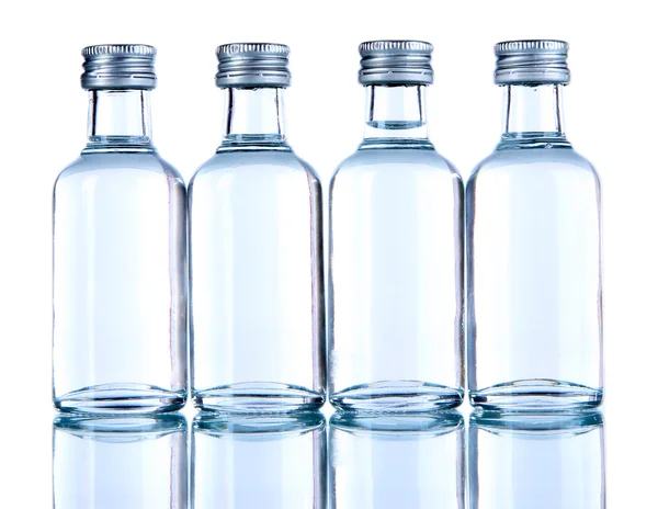 Minibar bottles, isolated on white — Stock Photo, Image