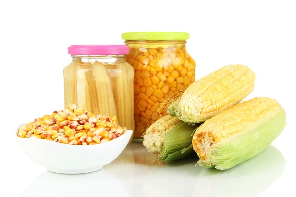 Fresh corn vegetable isolated on white — Stock Photo, Image