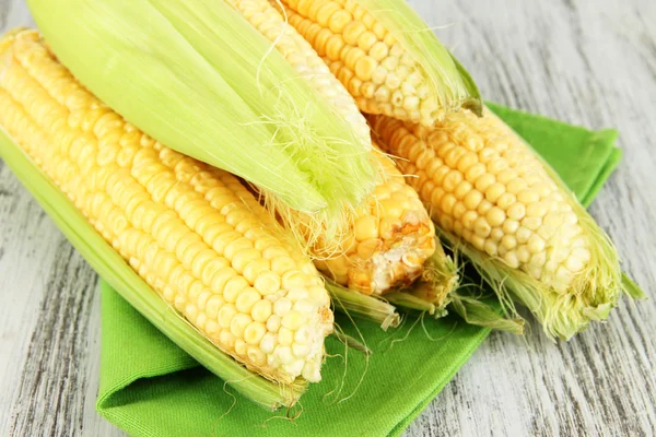 Fresh corn vegetable on wooden table — Stock Photo, Image