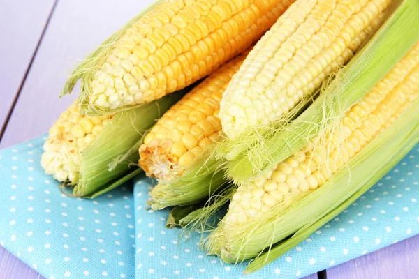 Fresh corn vegetable on wooden table — Stock Photo, Image