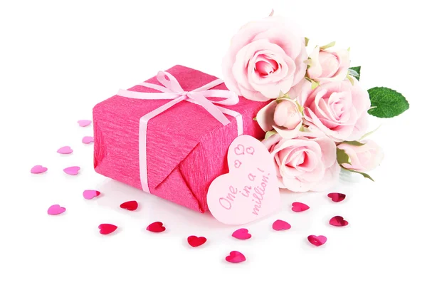 Romantic parcel isolated on white Stock Image