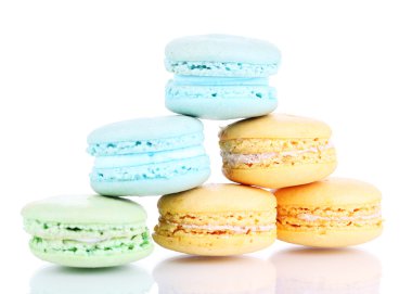 beyaz izole yumuşak macaroons