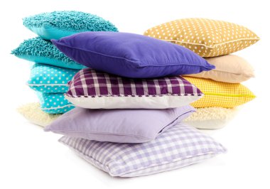 tepeler üzerinde beyaz renkli yastıklar izole