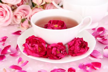 Gül çayı yakın çekim