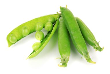 beyaz izole tatlı yeşil bezelye