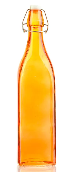 Leere Glasflasche, isoliert auf weiß — Stockfoto