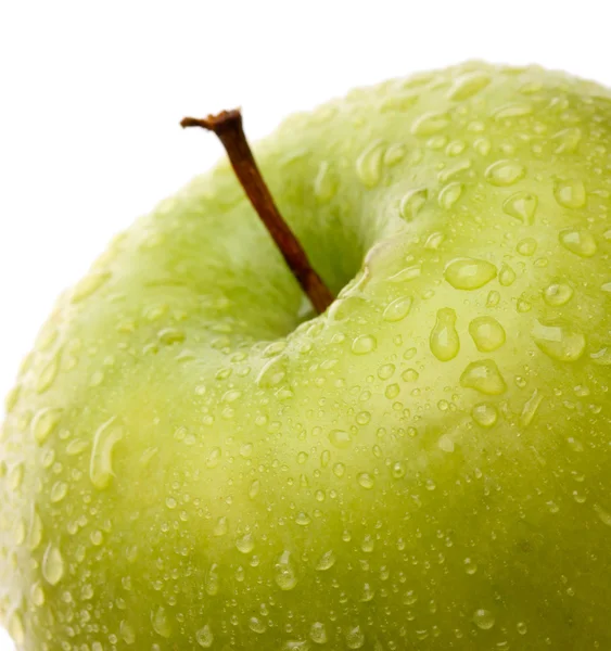成熟的青苹果上白色隔离 — 图库照片