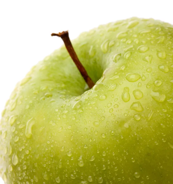 Pomme verte mûre isolée sur blanc — Photo