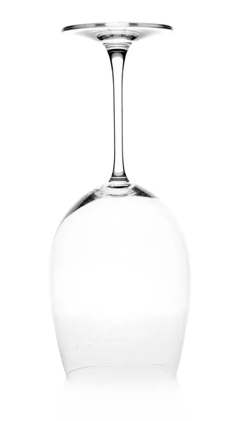 Empty wine glass isolated on white — Stock Photo, Image