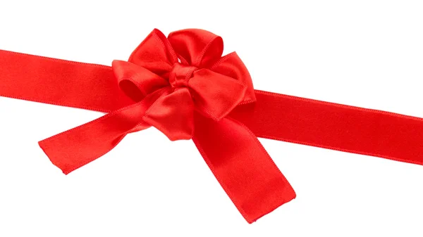 Red bow isolated on white — Stock Photo, Image