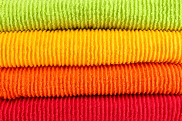 Serviettes colorées fond gros plan — Photo