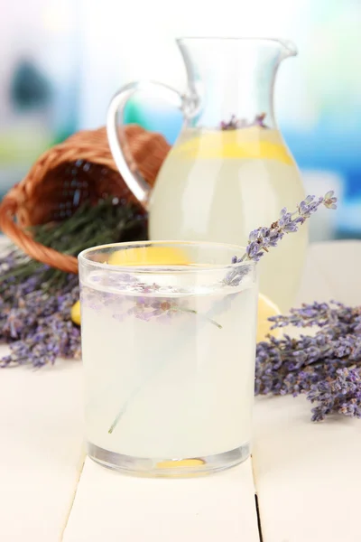 Lavender lemonade, on bright background — Stock Photo, Image