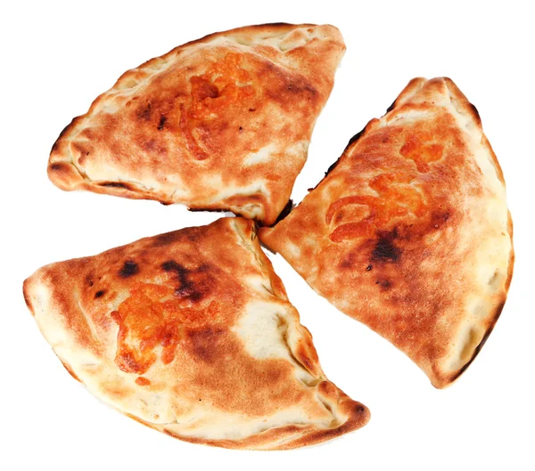 Pizza calzones isolated on white — Stock Photo, Image