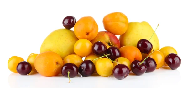 Bright summer fruits isolated on white — Stock Photo, Image