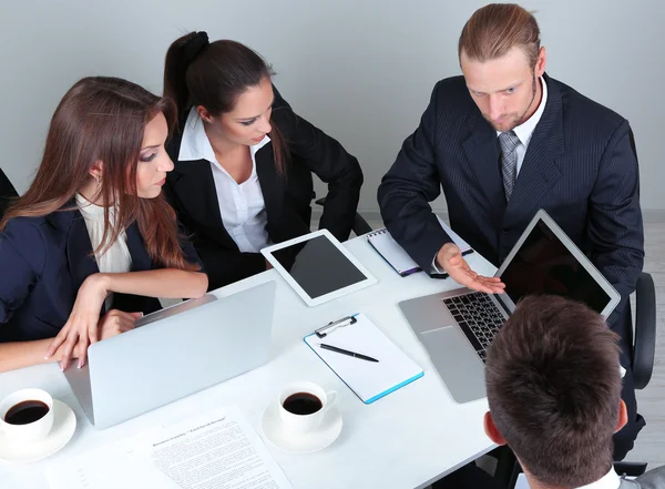 Group of business people having meeting together Stock Photo