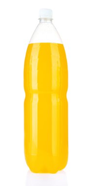 beyaz izole lezzetli içki şişesiyle